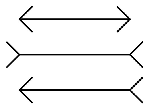 The Muller-Lyer illusion
